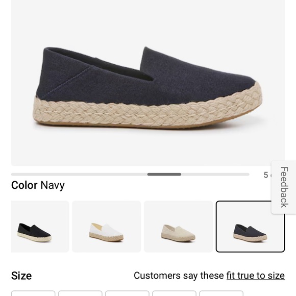 Tom’s Wear Good Navy Canvas Allison Espadrille slip-on woman - Picture 5 of 7